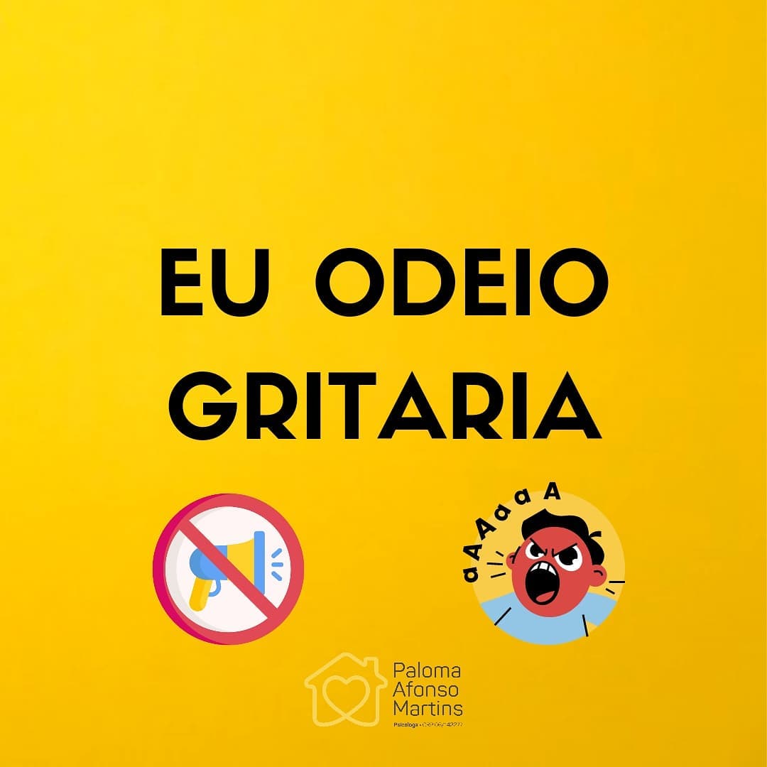 Post do Instagram sobre 'Eu odeio gritaria'